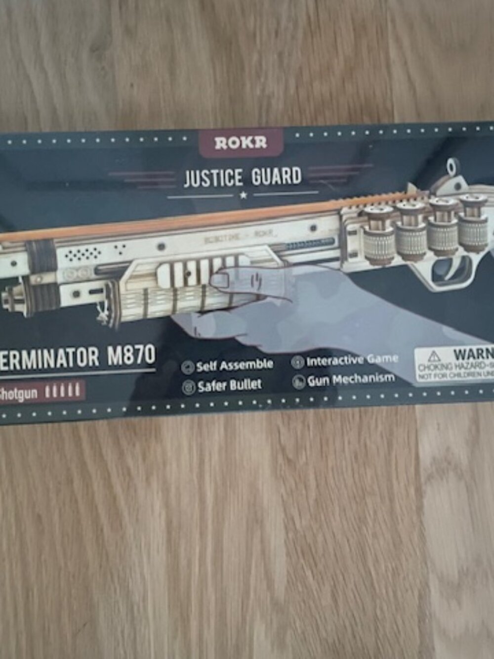 ROKR Justice Guard Gun Terminator M870 Shotgun 3D Wooden Kit, LQ501, NIB